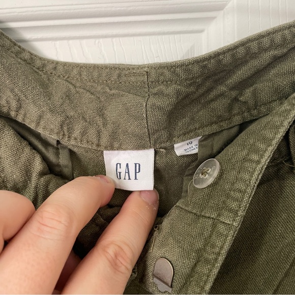 Gap - Olive Green - Linen Wide Leg Trouser - Size 10 - Picture 4 of 5
